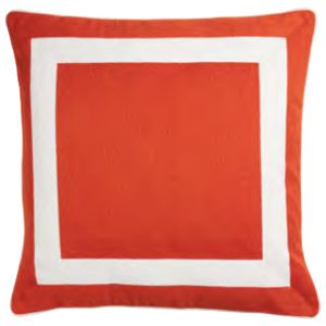 CODE_ CO20 CARIBBEAN ORANGE 50x50 100_ Cotton. Embroidered. Piping_ كاريبيان أورانج