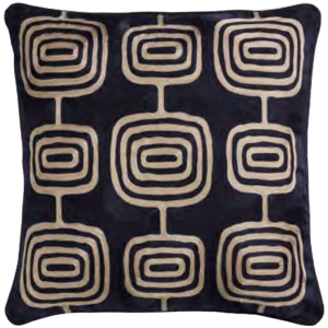 CODE_ CO25 MIDNIGHT MIRAGE 50x50 100_ Cotton. Embroidered. Piping_ منتصف الليل ميراج