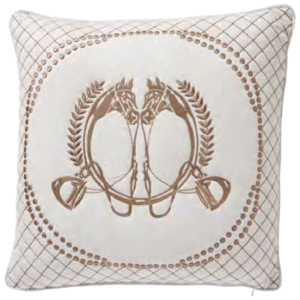 CODE_ EQ21 CHEVAL BLANC 50x50 100_ Silk Cotton. Embroidered. Knife Edge. شيفال بلانك