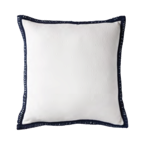 CODE_ GR27 SANTORINI BLANC 50x50 100_ Cotton. Navy Rope Edging سانتوريني بلانك