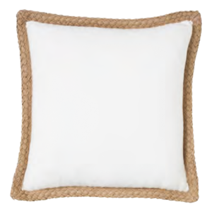 CODE_ JU01W JUTE LINEN WHITE 50x50 100_ Linen Base. Jute Piping الكتان الجوتي الأبيض