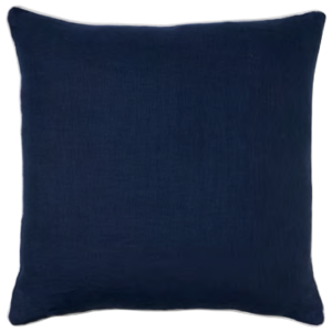 CODE_ LI01N LINEN NAVY 50x50 100_ Linen. Knife Edge. وسادة كتان كحلية