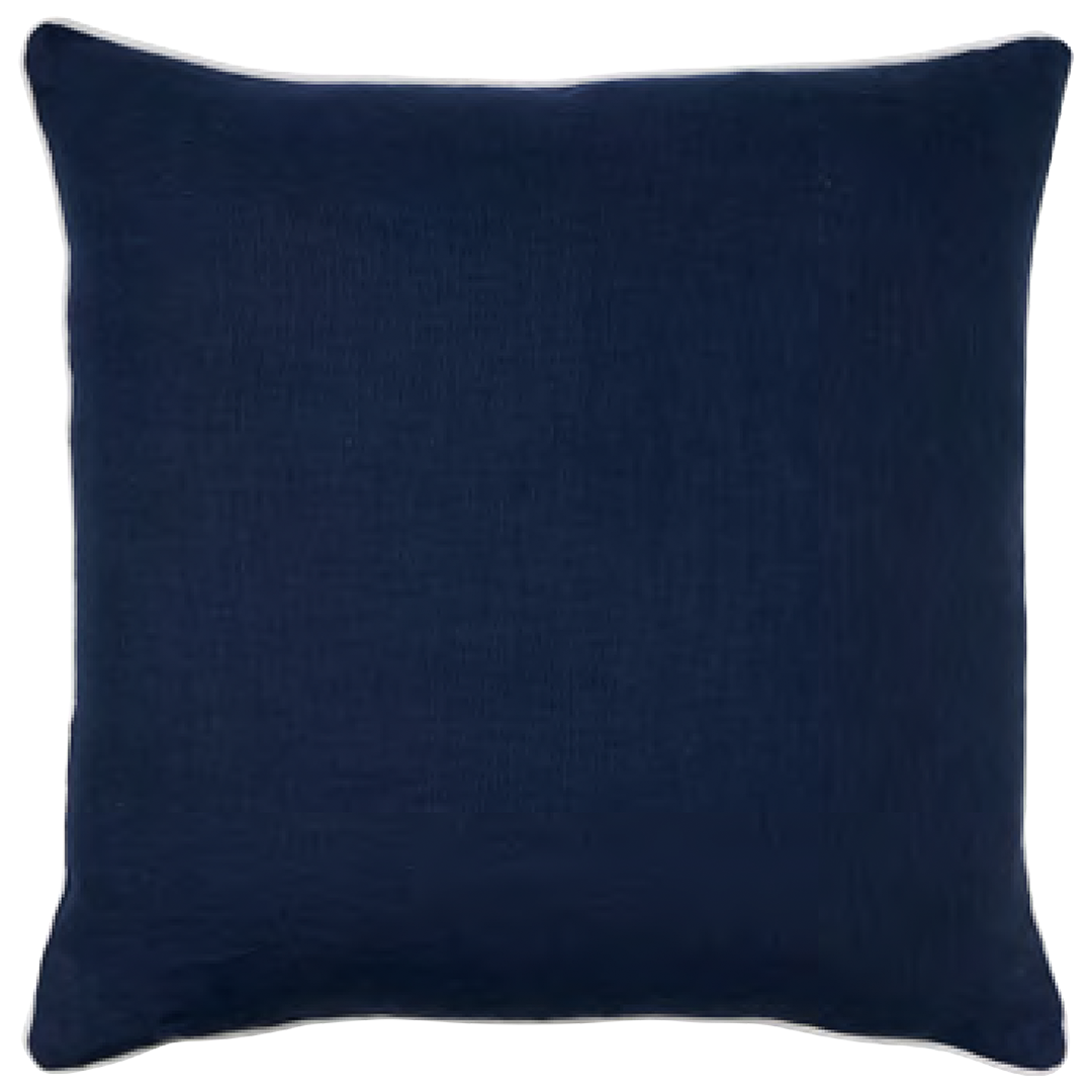 وسادة كتان كحلية