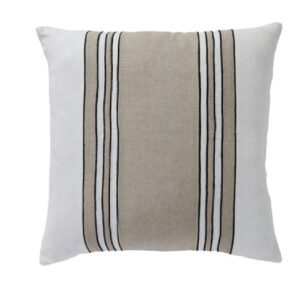 CODE_ LI241 LINEN CHATEAU STRIPES 50x50 100_ Linen. Embroidered. Knife Edge لينن شاتو ستراب