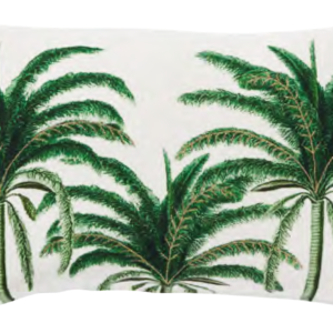 CODE_ PA108 PALMY BAHAMA 30x50 100_ Cotton. Printed. Gold Embroidery. Knife Edge_ وسادة بالمي باهاما