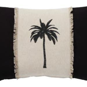 CODE_ PA120 MONTEGO PALM 30x50 100_ Cotton. Chambray Applique. Printed. Frayed. Knife Edge_ مونتيغو بالم