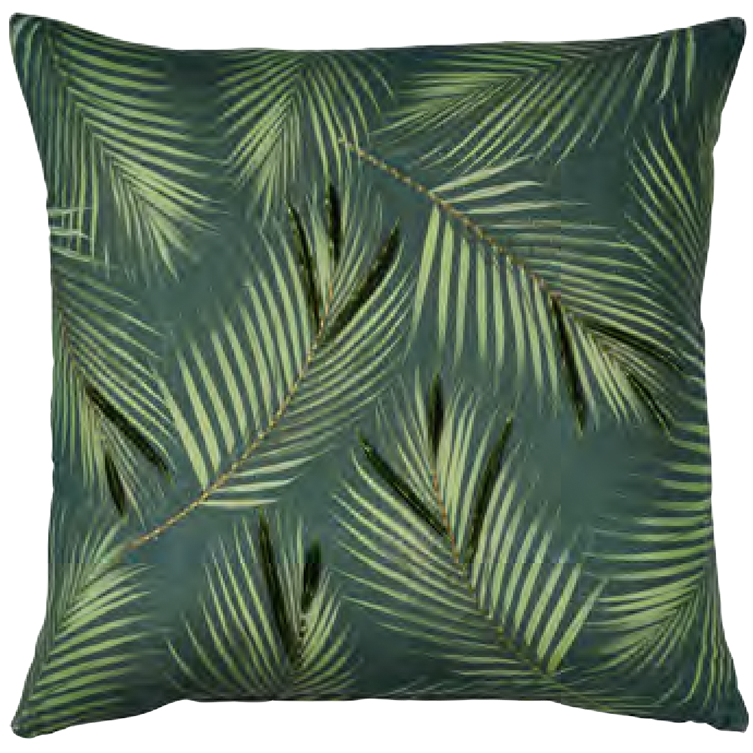 CODE_ PA77 LEAFY PALM 50x50 100_ Cotton. Printed. Velvet Applique. Knife Edge_ نخيل ورقي