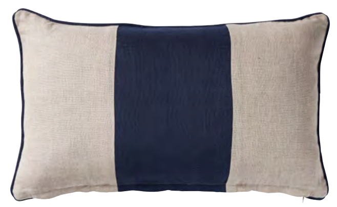 أقمشة كتان مخططة باللون الأزرق الداكن