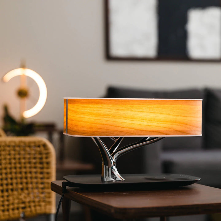 Cherry Wood Zen Table Lamp